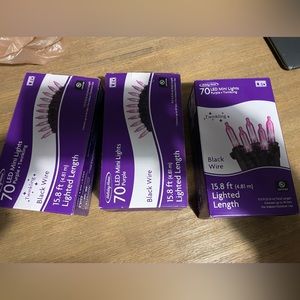 Holiday Home 70 ct Purple LED Mini Lights, 15.8 ft